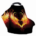 Fire Angel Wings Print Baby Seat Cover