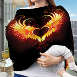 Fire Angel Wings Print Baby Seat Cover