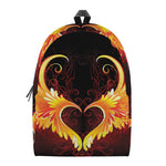 Fire Angel Wings Print Backpack