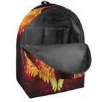 Fire Angel Wings Print Backpack