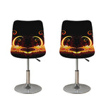 Fire Angel Wings Print Bar Stool Covers