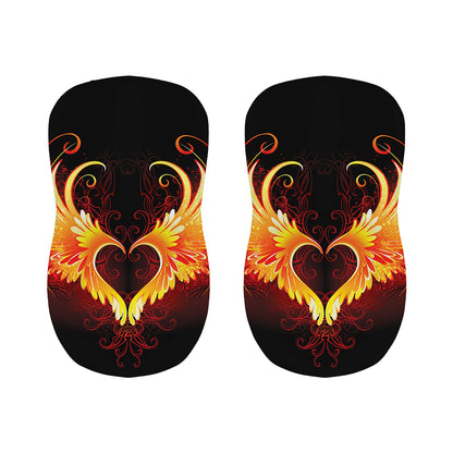 Fire Angel Wings Print Bar Stool Covers