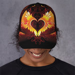 Fire Angel Wings Print Baseball Cap