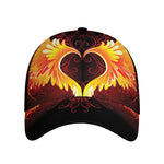 Fire Angel Wings Print Baseball Cap