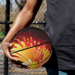 Fire Angel Wings Print Basketball