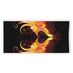 Fire Angel Wings Print Beach Towel