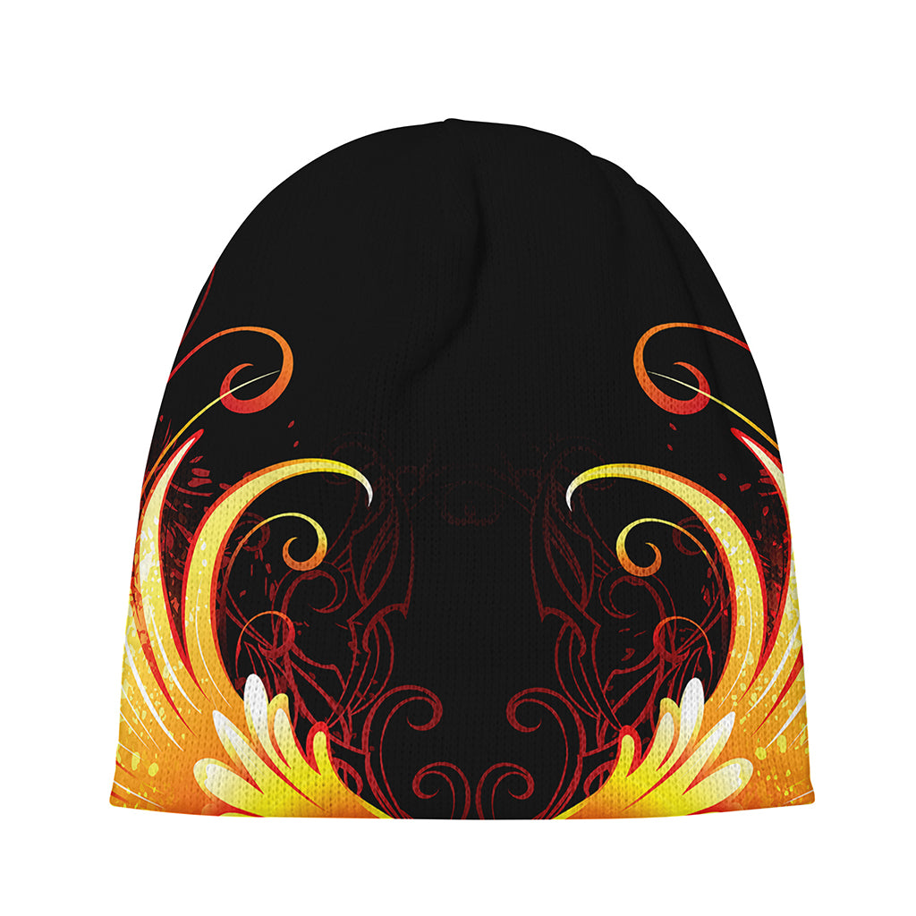 Fire Angel Wings Print Beanie