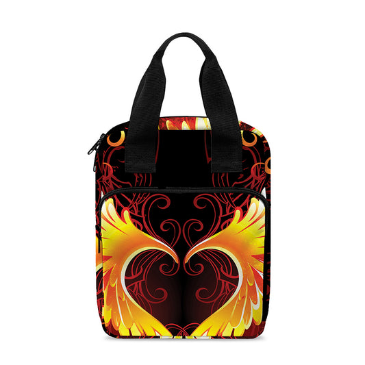 Fire Angel Wings Print Bible Tote Bag