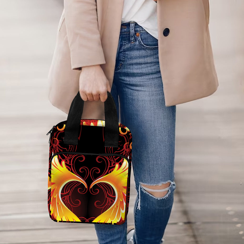 Fire Angel Wings Print Bible Tote Bag