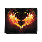 Fire Angel Wings Print Bifold Wallet