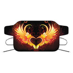 Fire Angel Wings Print Car Windshield Snow Cover