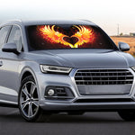 Fire Angel Wings Print Car Windshield Sun Shade