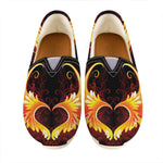 Fire Angel Wings Print Casual Shoes