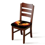Fire Angel Wings Print Chair Cushion Cover