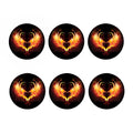 Fire Angel Wings Print Coaster Set