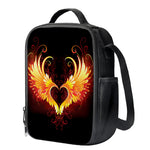 Fire Angel Wings Print Crossbody Lunch Bag