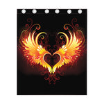 Fire Angel Wings Print Curtain