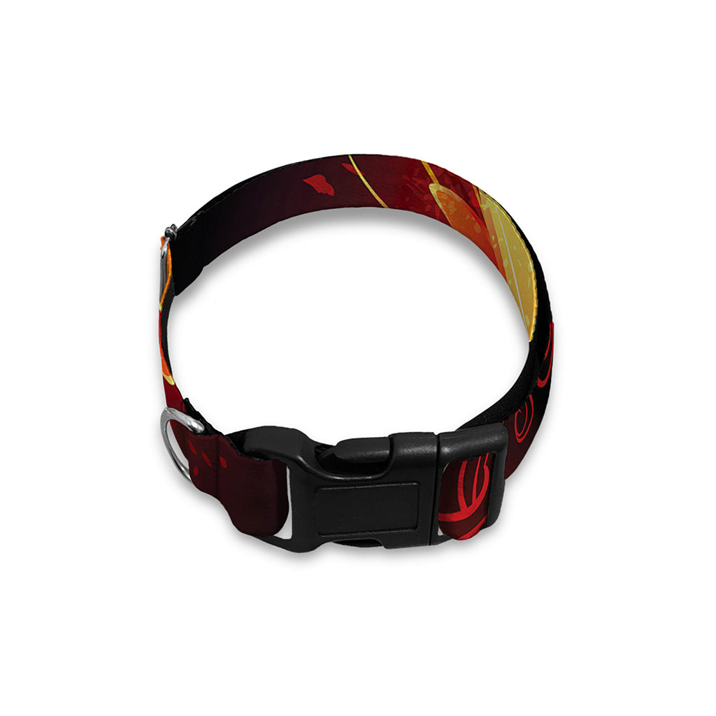 Fire Angel Wings Print Dog Collar