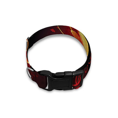 Fire Angel Wings Print Dog Collar