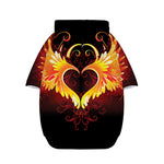 Fire Angel Wings Print Dog Zip Up Hoodie