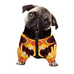 Fire Angel Wings Print Dog Zip Up Jacket