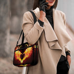 Fire Angel Wings Print Double Strap Bible Bag