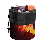 Fire Angel Wings Print Drawstring Makeup Bag