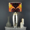 Fire Angel Wings Print Drum Lamp Shade