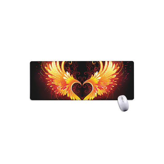 Fire Angel Wings Print Extended Mouse Pad