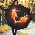 Fire Angel Wings Print Foldable Umbrella