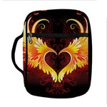 Fire Angel Wings Print Front Pocket Bible Bag