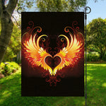 Fire Angel Wings Print Garden Flag