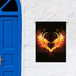 Fire Angel Wings Print Garden Flag