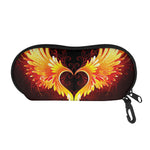 Fire Angel Wings Print Glasses Case