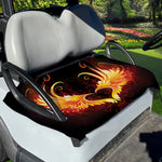 Fire Angel Wings Print Golf Cart Seat Cover