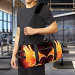 Fire Angel Wings Print Gym Bag
