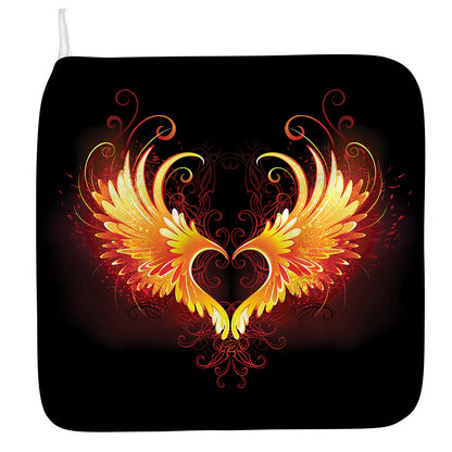 Fire Angel Wings Print Hand Towel