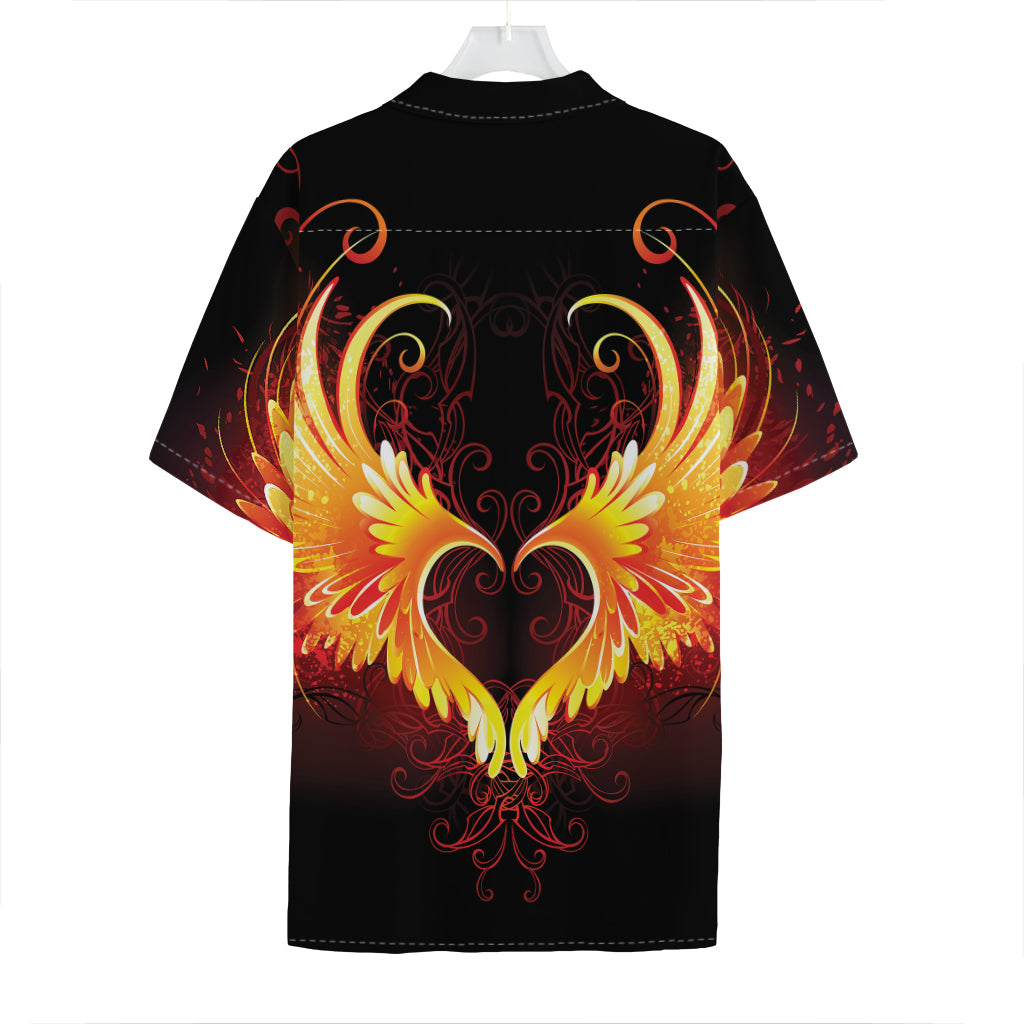Fire Angel Wings Print Hawaiian Shirt
