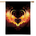 Fire Angel Wings Print House Flag