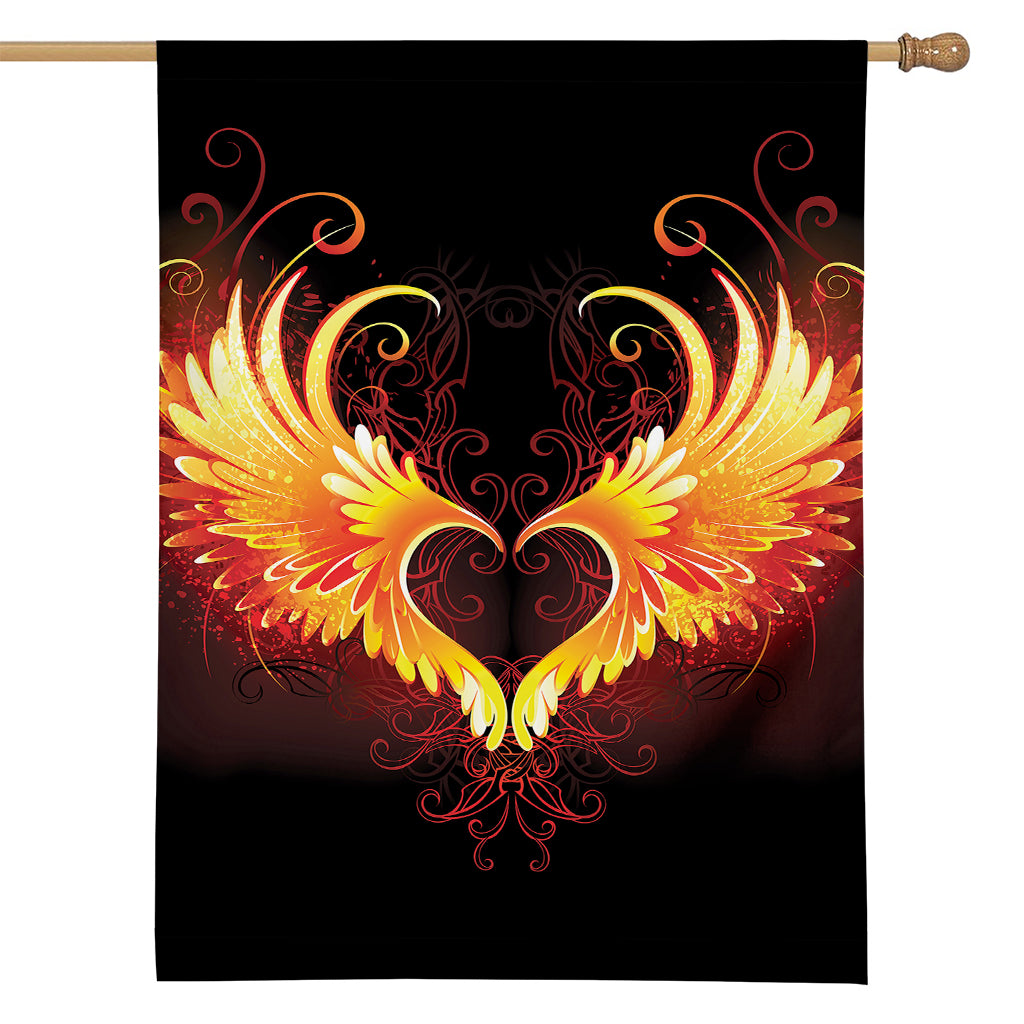 Fire Angel Wings Print House Flag