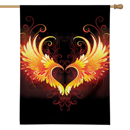 Fire Angel Wings Print House Flag