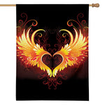 Fire Angel Wings Print House Flag