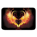 Fire Angel Wings Print Indoor Door Mat