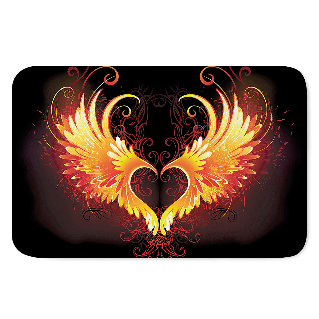 Fire Angel Wings Print Indoor Door Mat