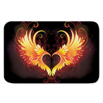 Fire Angel Wings Print Indoor Door Mat