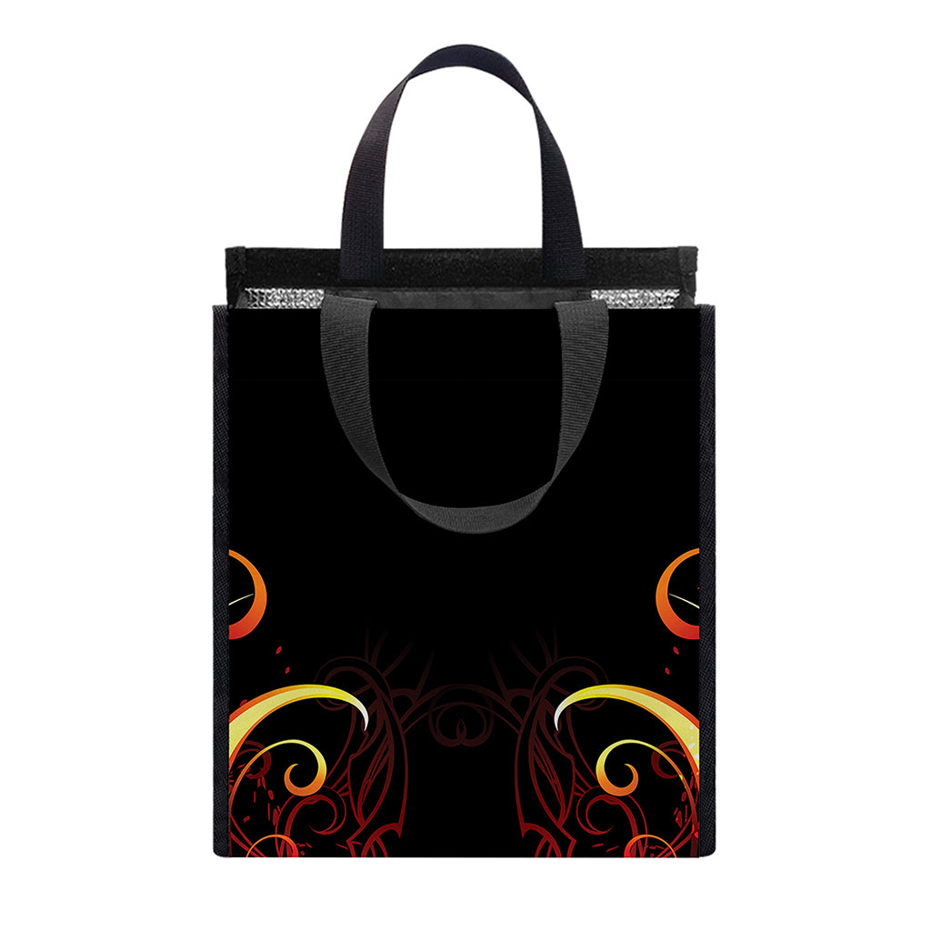 Fire Angel Wings Print Insulated Lunch Tote