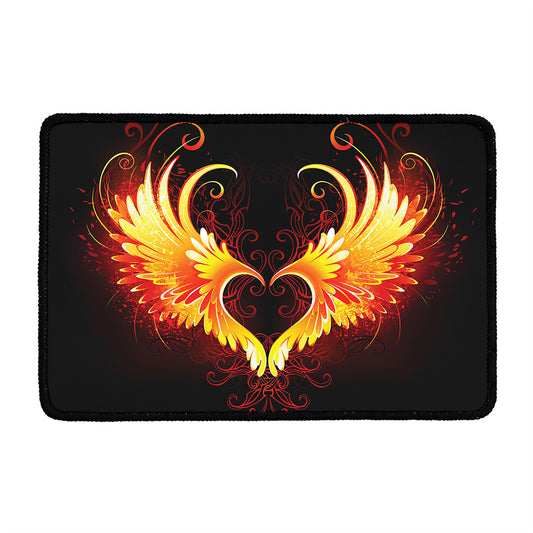 Fire Angel Wings Print Kitchen Mat