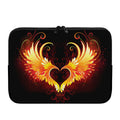 Fire Angel Wings Print Laptop Sleeve
