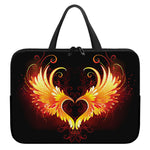 Fire Angel Wings Print Laptop Sleeve With Handle