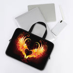 Fire Angel Wings Print Laptop Sleeve With Handle